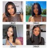 SKYDO Short Bob Wig Human Hair for Black Women 13x4 Bob Lace Front Wigs Human Hair 10inch Straight Bob Wig 180% Density Human Hair Bob Wig Pre Plucked Hairline with Baby Hair Natural Color