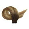 Full Shine Tape in Hair Extensions Real Human Hair Balayage Color 3/8/22 Insert Machine Virgin Tape in Hair Extensions 25Gram Injection Tape Ins Human Hair Extensions 10Pcs 20Inch Skin Weft Hair