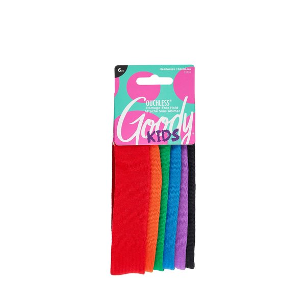 Goody Ouchless Jersey Headwrap, Assorted Colors, 6 Count