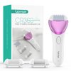 VOYOR Electric Foot Callus Remover Rechargeable Foot File Waterproof Pedicure Tools, Professional Callus Remover for Feet 3 Roller Heads Foot Scrubber Electric Foot Grinder CR300 (Purple)