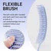 Detangling Brush, Dry and Wet Vented Detangler Hair Brush for Women and Men, Professional Paddle Curved Styling Hairbrush for Straight/Curly/Thick/Long/Wavy/Damaged Hair,Light blue…