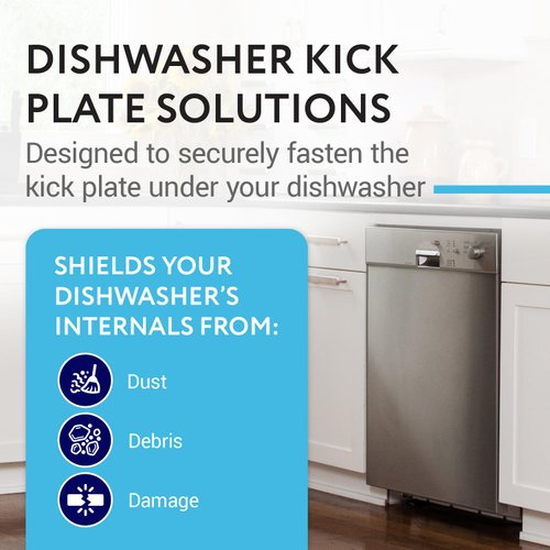 IMPRESA 2-Pack Dishwasher Kick Plate Trim Retainer - Whirlpool Compatible - Compare to WPW10503548 Compatible Clip for with Kenmore, Kitchenaid, Whirlpool Fastener - 2 Clips