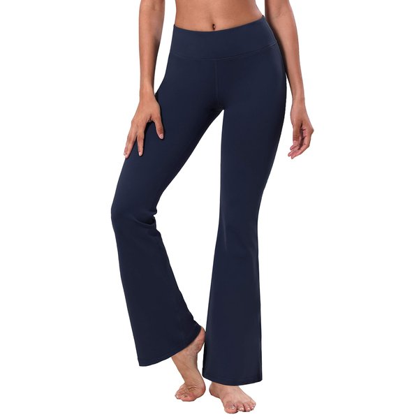 BUBBLELIME 29"/31"/33"/35" 4 Styles Women's Bootcut Yoga Pants Tummy Control - Basic Bootleg_Darknavy L_35" Inseam