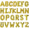 16 Inch Gold Letter Balloons Mylar Foil Alphabet Letter A-Z Balloons Set for Wedding Birthday Party Decoration Banner(26pcs Pack,) (Gold)
