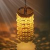 LUOZZY Dollhouse Chandelier Lights Hanging Lamp Miniature Chandeliers for Dollhouse Crystal Chandelier Led Dollhouse Lighting (Gold)