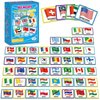 gisgfim 50 Pairs Memory Matching Game Flags of The World Concentration Memory Matching Games for Kids and Adults Learning Educational A Fun & Fast Countries of The World Memory Matching Games