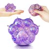 ZTATU Cat Paws Stress Balls for Adults (1PCS) Squishy Sugar Ball Squishy Fidget Toys, Autism Sensory Toys Party Favors Squishy Balls for Kids Stress Relief Toy Easter Basket Stuffers (Purple)
