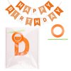 Eaezerav Orange Happy Birthday Banner Bunting Banner Sign, Birthday Garland Tea Party Decorations, Fall Halloween Thanksgiving Birthday Party Supplies for Kids and Adults