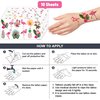 114 PCS Flamingo Temporary Tattoos Sticker Hawaiian Summer Tropical Luau Birthday Party Decorations Supplies Favors Gifts Ideas Girls Boys Baby Showers Prizes Cute Tattoo School Reward Themed
