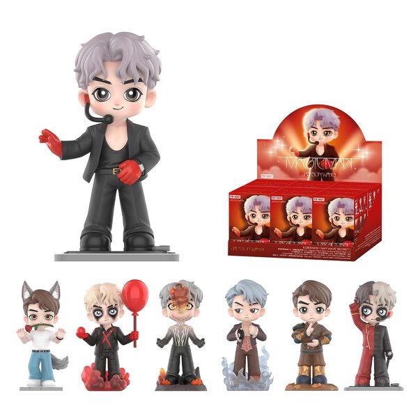 POP MART Jackson Wang Magic Man Series Figures, 6 PC Blind Box Figures, Random Design Action Figures Collectible Toys Home Decorations, Holiday Birthday Gifts for Girls and Boys, Whole Set