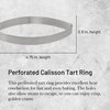 de Buyer Perforated Calisson Tart Ring - 4.75” x 2” - Perfect for Baking Small, Crisp Tarts - Easy to Use & Clean - Made in France