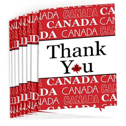 Big Dot of Happiness Canada Day - Canadian Party Thank You Cards (8 count)