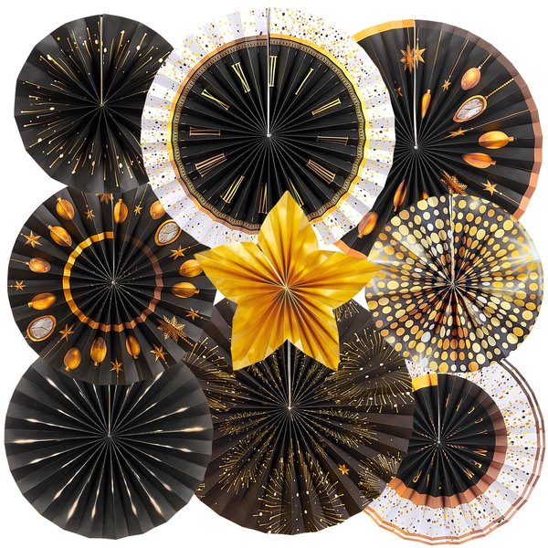 2025 New Year Party Decorations New Years Eve Ceiling Hanging Decor with Fireworks New Year Countdown Party Supplies for Home Office Classroom Hello 2025 Theme Party