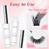 Lash Glue for False Eyelashes, Super Strong Hold Clear Eyelash Glue, Latex Free Long-Lasting Lash Adhesive Waterproof White Strip Eye Lash Glue, Fast Drying Eyelash Adhesive 5ml 0.17oz
