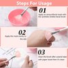 14 Pieces Fan Brushes Facial Applicator Brush Soft Fan Brushes Acid Applicator Brush Cosmetic Makeup Applicator Tools for Mud Cream (5.82 Inches, White, Pink)