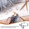 HINZIC 4Pcs Knitting Crochet Ring, Adjustable Crochet Tension Ring for Crocheting Finger Crochet Ring Accessories, Cat Yarn Guide Ring Knitting Crochet Accessories Crafts Cat Ears Ring