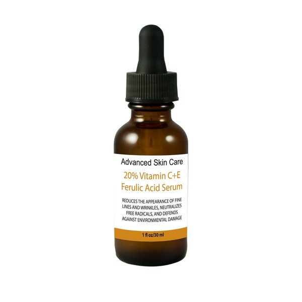 20% Vitamin C+e Ferulic Acid & Hyaluronic Acid Serum, Skin Brighten Skin Age & Sun Damage Wrinkle 1oz (Made Fresh When Ordered!)