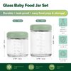 Haakaa Glass Baby Food Storage Container with Silicone Lid – 4pc 4 x 7oz,Premium Lab-Quality Borosilicate Glass, Plastic-Free, Freezer, Microwave & Ovensafe.