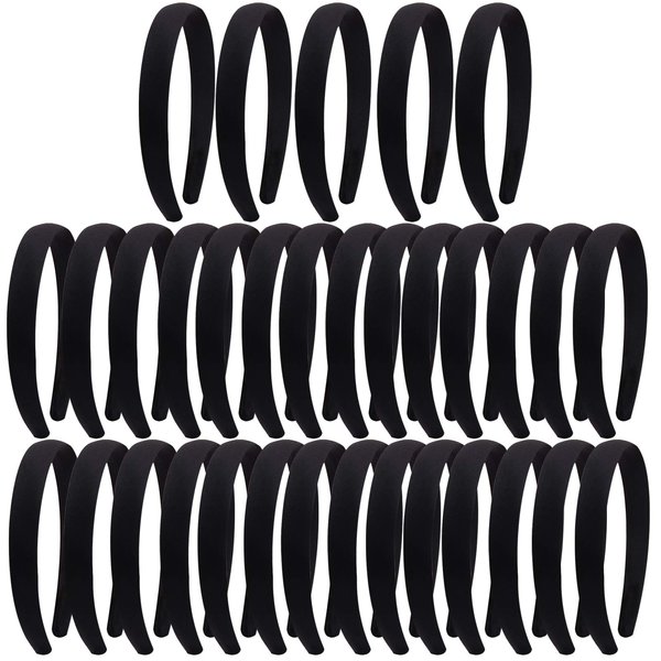 Candygirl 0.8 Inch Wide Satin Covered Headbands DIY Ribbon Headbands for Girls Women Craft