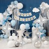 12 Pcs Four Angle Star Balloons,26 Inch and 10 Inch Silver Star Foil Balloons,Quadrangle Balloon Mylar Balloons Helium Balloons for Birthday Party Anniversary Wedding Baby Shower Decorations (Silver)