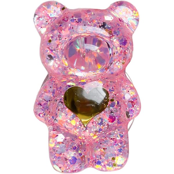 TypoGrove Mobile Phone Finger Stand Cute Bear Doll Phone Holder Support Comfortable Grip Anti-Slip Creative Flexible Light Cell Phone Stands Cute Phone Grip Cell Phones and Accessorie (Pink)