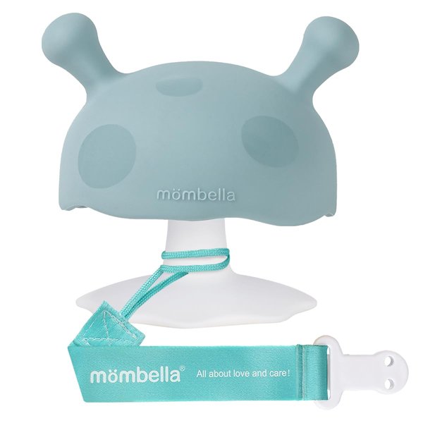 Baby Teething Toys for 3-12 Months+,Silicone Mombella Baby Teether with Suction Base,Soft & Easy to Grasp for Teething Relief,Safe & Comfortable Teether Toys for Sucking Needs,BPA Free (Iron Green)