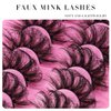 Uranian False Eyelashes Natural Look Fluffy Faux Mink Lashes Long Eye lashes 22mm D Curl Strip Lashes 7 pairs Volume Fake Eyelashes for Women and Girls