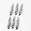 uxcell 6 PCS Sharp Nail Clippers Set, Metal Slanted Edge Toenail Clippers, Silver Tone Fingernail Clipper, Manicure Tool Pedicure Nail Clipper Cutter for Men Women Nail Cleaner