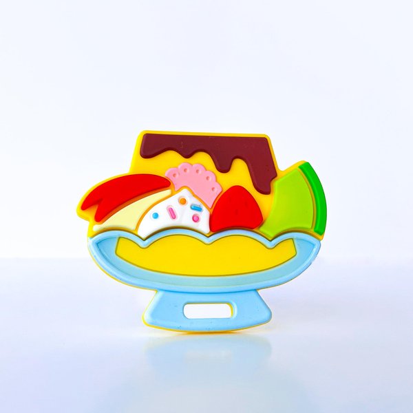 BaBeloved Caramel Flan Baby Teething Toys Multiple Sensory Montessori Baby Teether Toys Soft Silicone Teethers for Babies Soothing Teething Relief, Chew Toy for Babies 0-12 Months, BPA Free