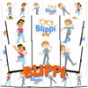 Blippi Tattoos Party Favors Bundle ~ 72 Perforated Individual 2" x 2" Blippi Temporary Tattoos for Kids Boys Girls (Blippi Party Supplies)