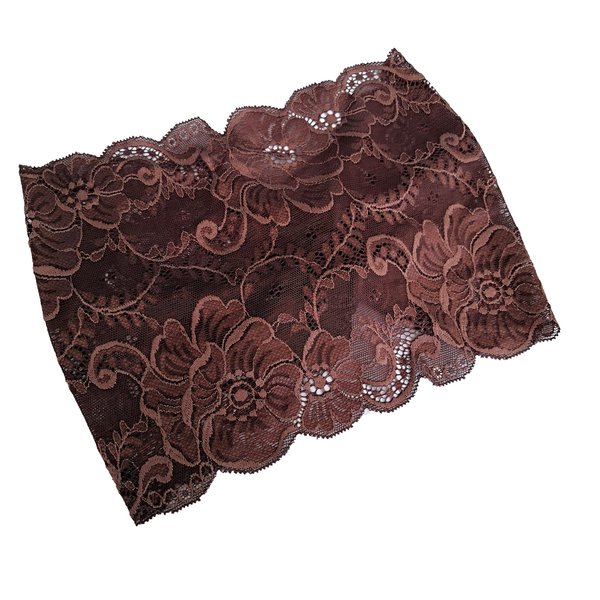 Oyabridal Wide Lace Headbands for Women Lace Headcovering for Women Lace Headband (Brown)