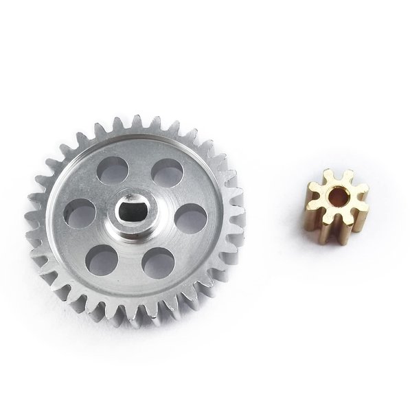 0.5M Transmission Gear 32T & 8T Metal Spur Gear Set for 1/24 Axial SCX24 90081 C10 AXI00002 AXI00004 AXI00005 AXI00006 RC Car