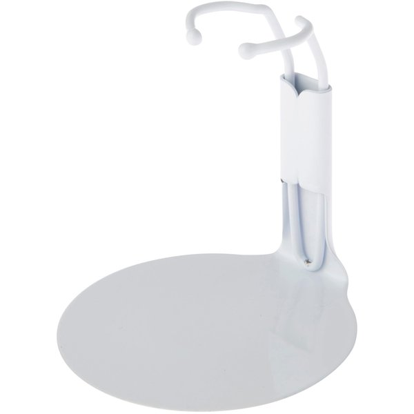 Plymor DSP-20W White Adjustable Action Figure Stand, fits 3.75 and 4 inch Action Figures, Waist is 0.75 to 1 inches wide, 2.5 to 3 inches around, Pack of 12