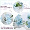Campsis Girls Headpiece Flower Headbands Pearl Communion Hair Accessories Crystal Girls Birthday Photography Hair Band for Women and Girls(Blue)