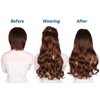SIADEE Clips in Hair Extensions 24" 1PCS 3/4 Full Head Curly Wave Synthetic Hair Extensions, Reusable Invisible Hairpieces for Women Heat Resistant Fiber with 6 Clips 5.3 Oz per Piece - 2350#