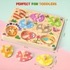 Zeoddler Wooden Puzzles for Toddlers, 8 Pcs Animal Matching Egg Puzzle, Montessori Toys for Boy Girl Easter Birthday Gifts, Preschool Learning Activities & Educational Toys for Boys, Girls