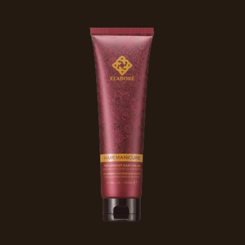 Elabore Hair Manicure Treatment Hair Color, 6.76 fl oz / 200 ml, With Olive Oil and Keratin, No Ammonia, No Peroxide, No PPD (Chocolate (Gray cover), 200ml)