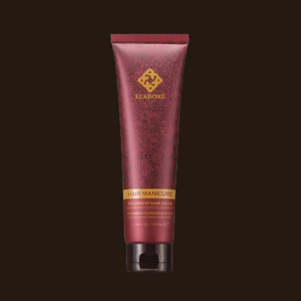 Elabore Hair Manicure Treatment Hair Color, 6.76 fl oz / 200 ml, With Olive Oil and Keratin, No Ammonia, No Peroxide, No PPD (Chocolate (Gray cover), 200ml)