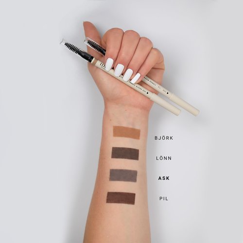 Idun Minerals - Eyebrow Pencil - Naturally Feathered, Minimally Enhanced - Styled For A Dramatic Impact - Smooth And Textured Blendability - Adds Definition And Shape - Ask Ash Grey - 0.041 Oz
