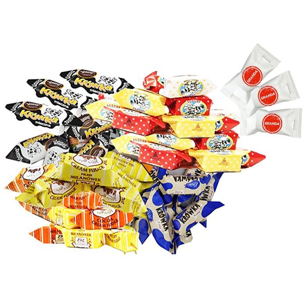 TASTE OF POLAND KROWKI MIX 2 LB MILANOWEK, WAWEL, SOLIDARNOSC, WEDEL. Fudge Candy Mix From Poland By Granda.