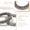Fashey Pearl Hair Ties Rhinestone Ponytail Holder Bead Set Hair Scrunchies Elastic Hair Bands Hair Accessories for Women and Girls(Pack of 3) (Type A)