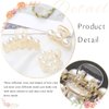CAKURE Pearl Hair Claw Clips Champagne Hair Clips Small Non Slip Hair Jaw Clamps Pearl Hair Accessories for Women and Girls (3 PCS)