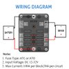 WUPP 12 Volt Fuse Block, Waterproof 6 Way Fuse Box with 6 Ground Negative Busbar for Automotive[100 Amp Max] [ATC/ATO Fuses] [LED Indicator] [2 Spare Fuse Slots]for Car Boat Marine RV DC 12-24V