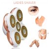AHUADA Women's Electric Shaver Replacement Heads : 5 Legs Hair Removal Razor Replacement Heads 4D Floating Heads Replacement Blades for Women