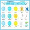 145 Pcs Yellow Blue White Balloon Garland Arch Kit,Cartoon Baby Balloons Party Decorations, for Anime Tropical Ocean Boys Girls Birthday Party Supplies