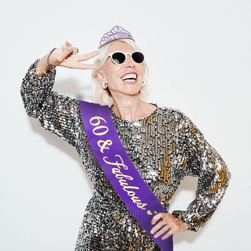 Casoty 60th Birthday Sash and Tiara for Women, Happy 60th Birthday Decorations, Purple 60th Birthday Sash and Tiara Set, 60th Birthday Gifts for Women