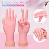 Buqikma Nail Practice Hand for Acrylic Nails, Mannequin Hand for Nails Practice, Flexible Bendable Fake Hand Manicure Nail Practice Hand 1Pcs