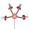 750W Infrared Hair Color Processor，5 Head Red Light Dryer Hair Drying Care 110V, Adjusting Height Styling Perming Dryer for Salon
