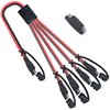 POWISER SAE 1 to 4 Extension Cable Quick Disconnect Connector, 1 SAE Polarity Reverse Adaptors, for Automotive, Solar Panel SAE Plug