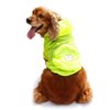 Pet Life ® 'Thunder Paw' Waterproof Dog Raincoat Poncho - Zippered Folding Travel Pet Raincoat Dog Jacket - Reflective and Adjustable Dog Coat by Sleeves and Hood with Built-in Back Pouch